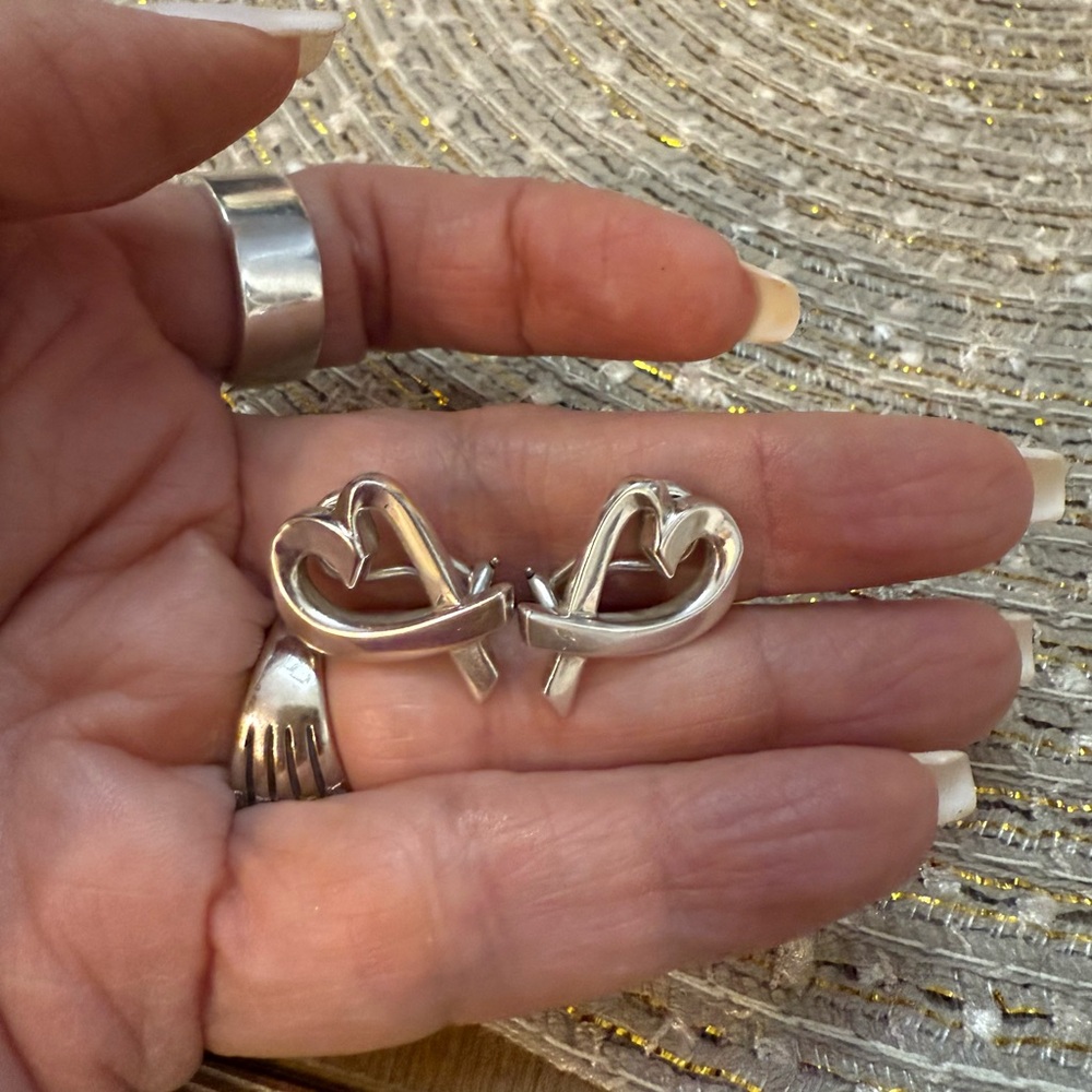 Tiffany & Co. Silver Love Knot Earrings - Picture 4 of 6